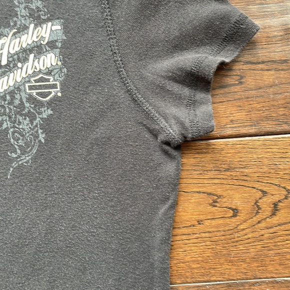 Harley-Davidson sexy button bust t shirt black stretchy Annapolis Maryland MD - Picture 5 of 7